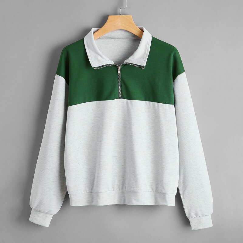

Colorblock Half Zip Sweatshirt, Multicolor