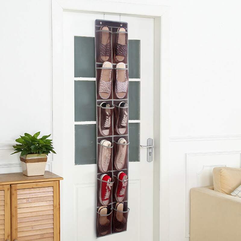 Hanging Shoe Storage Bag, Brown