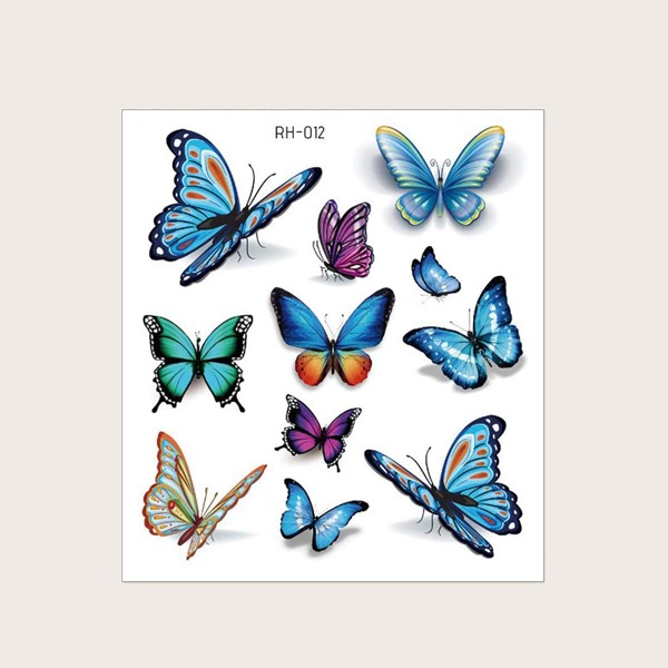 

Colorful Butterfly Tattoo, Multicolor