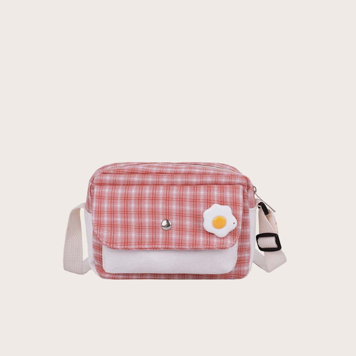 

Tartan Canvas Crossbody Bag, Multicolor