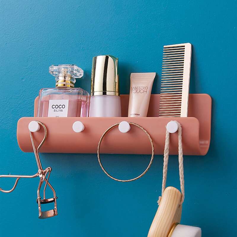 

Wall Mounted Storage Rack, Pink