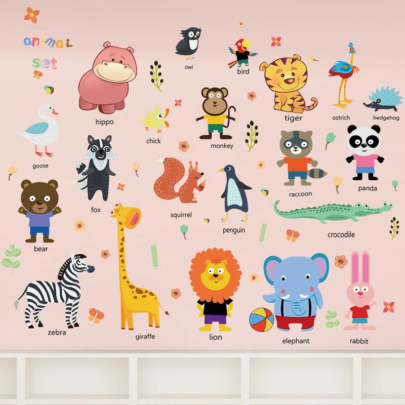 

Kids Cartoon Graphic Wall Sticker, Multicolor