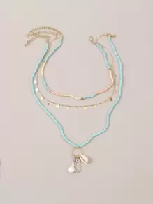 3 cái Vỏ Quyến Rũ Vòng Cổ Cườm Ngẫu Nhiên - Nhiều màu - Xem 1