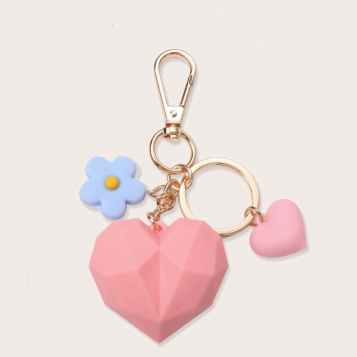 

Heart Charm Bag Accessories, Pink