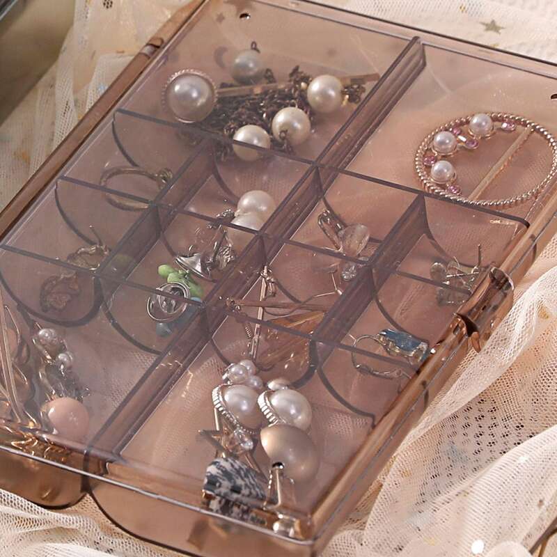 

Multi-grid Jewelry Storage Box, Brown