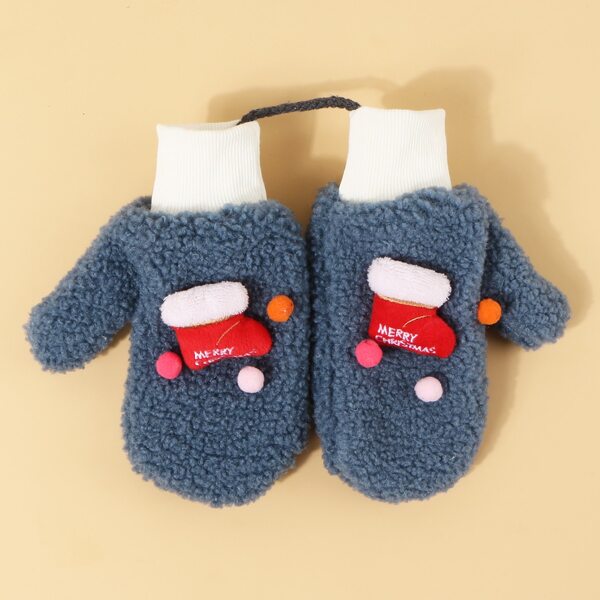 

Girls Christmas Gloves, Blue