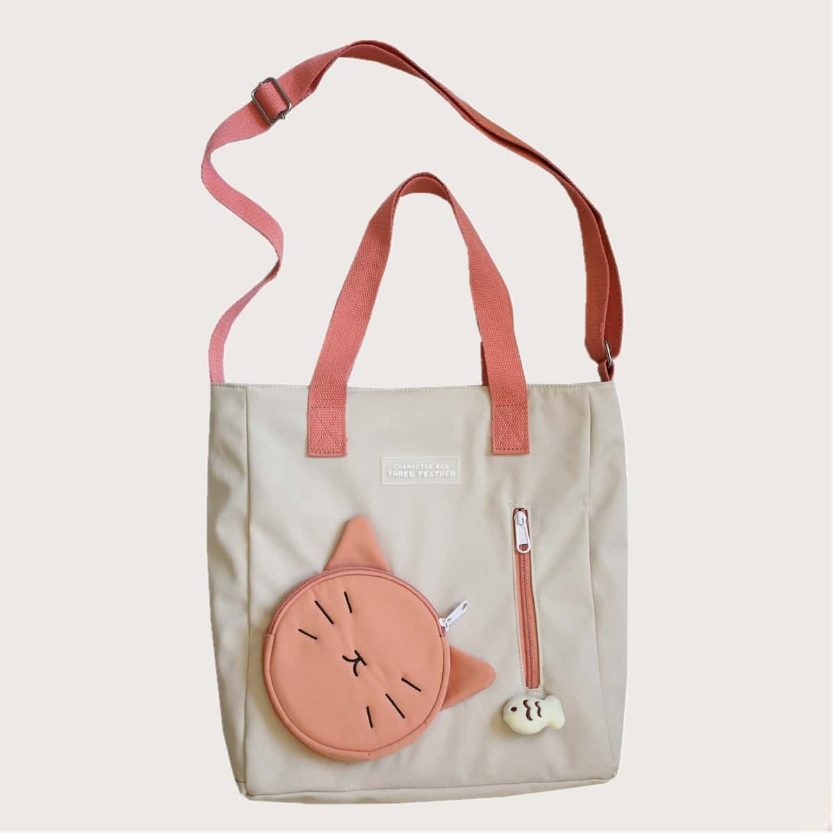 

Cartoon Satchel Bag & Coin Purse, Multicolor