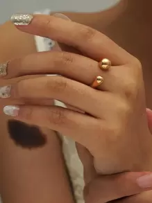 Anillo de brazalete simple - Amarillo Oro - Ver 1