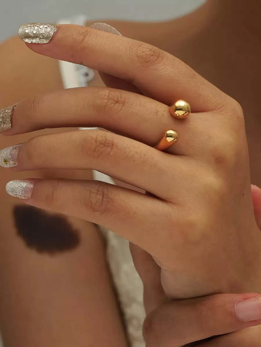 Anillo de brazalete simple - Amarillo Oro - Ver 1