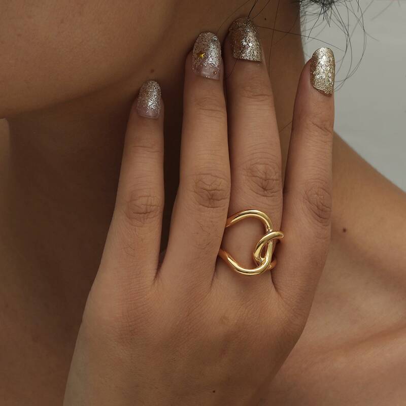 

Irregular Cuff Ring, Gold