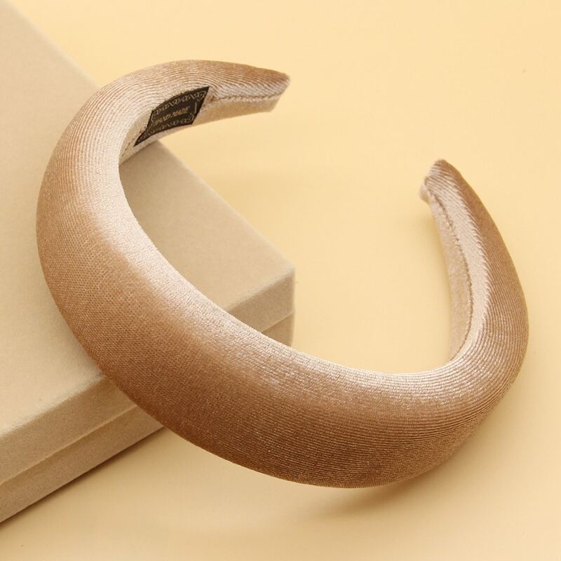 

Velvet Padded Hair Hoop, Brown