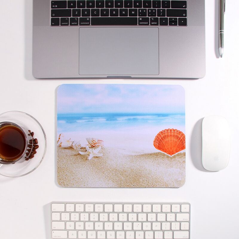 

1pc Shell Pattern Mouse Pad, Multicolor