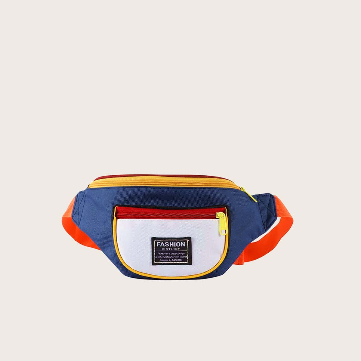 

Colorblock Zip Fanny Pack, Multicolor