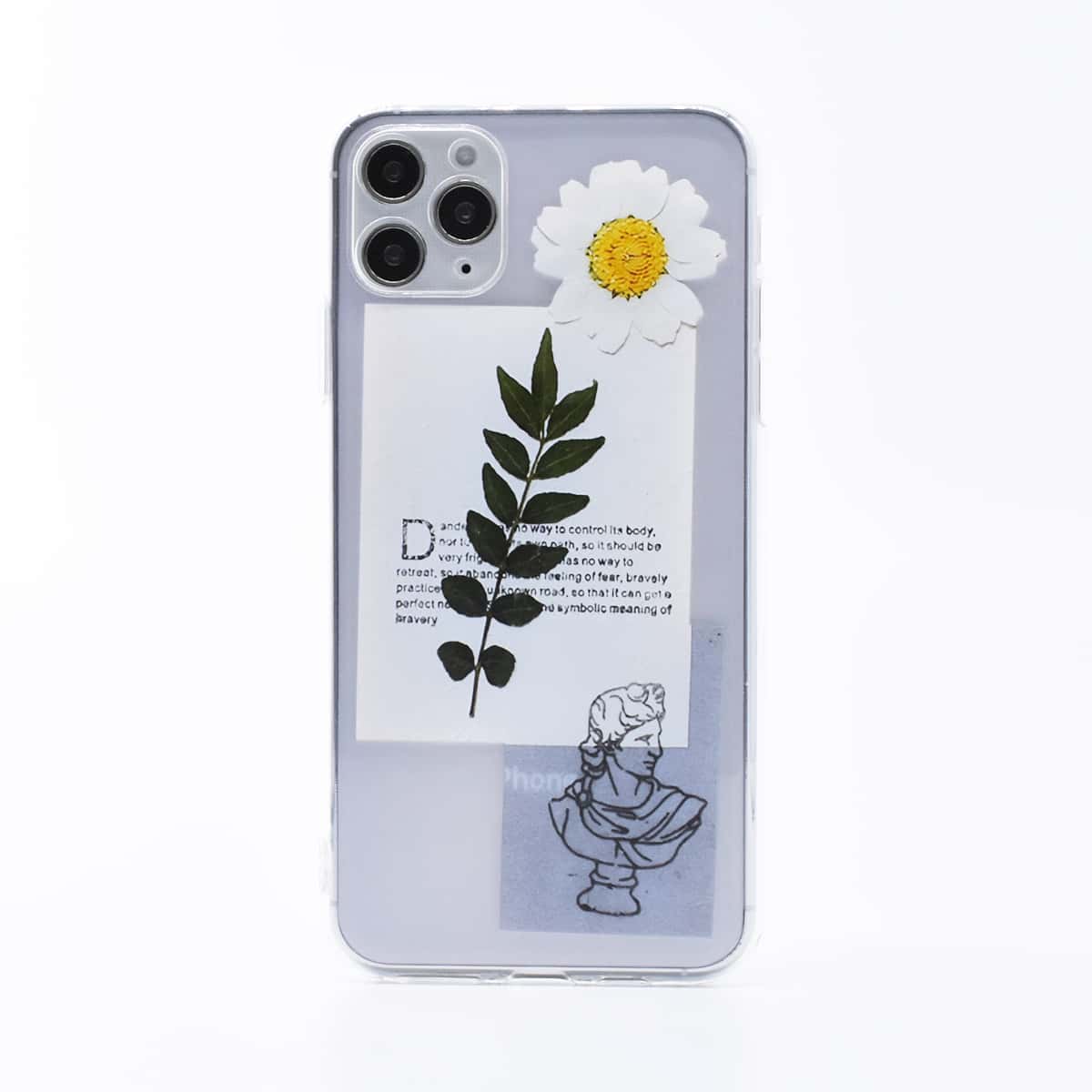 

Daisy & Plaster Statue Pattern iPhone Case, Multicolor