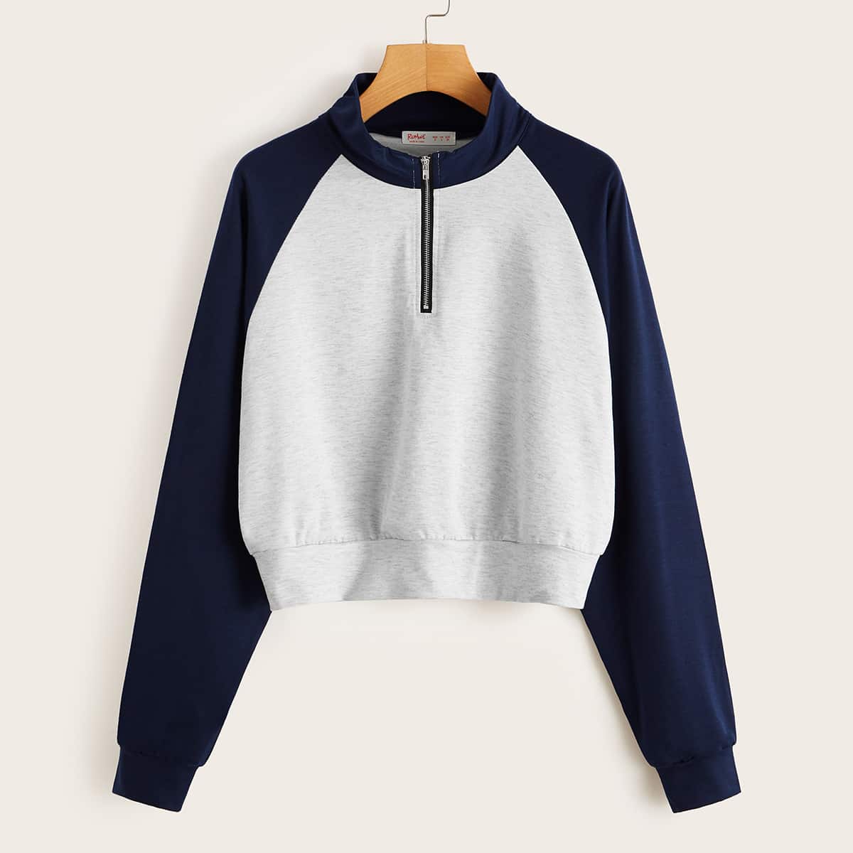 

Colorblock Half Zip Sweatshirt, Multicolor