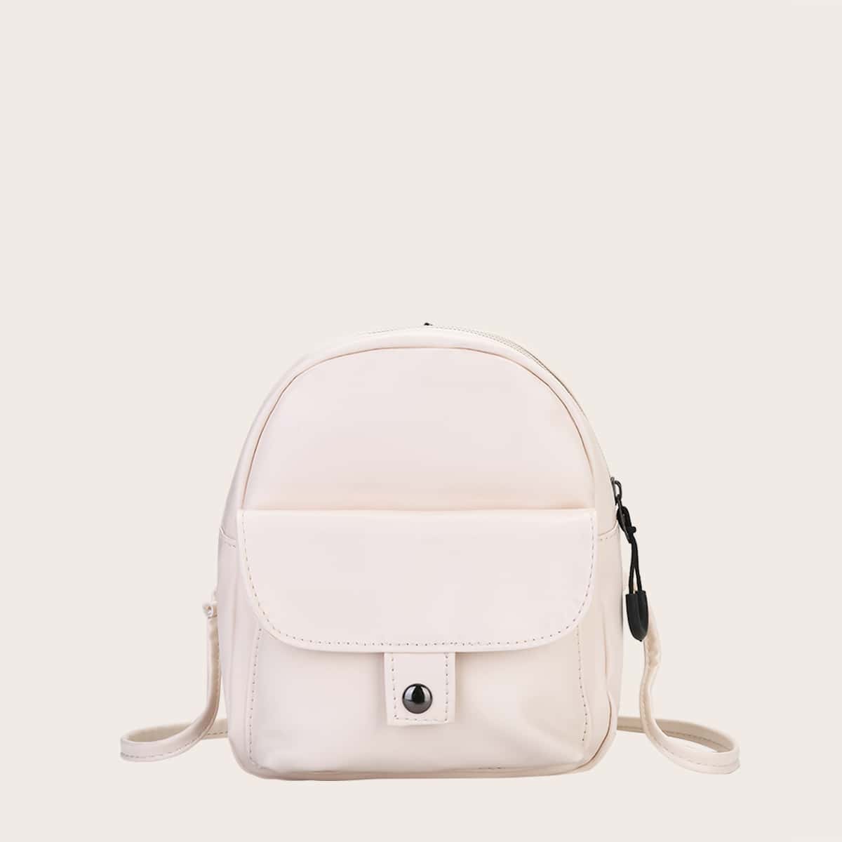 

Solid Pocket Backpack, Beige