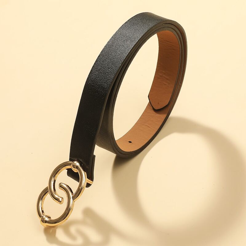 

Double O-ring Buckle Belt, Black