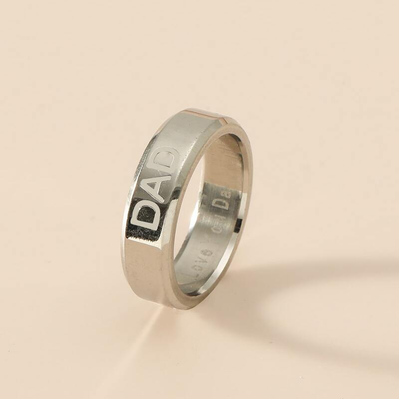 

Letter Design Ring, Silver