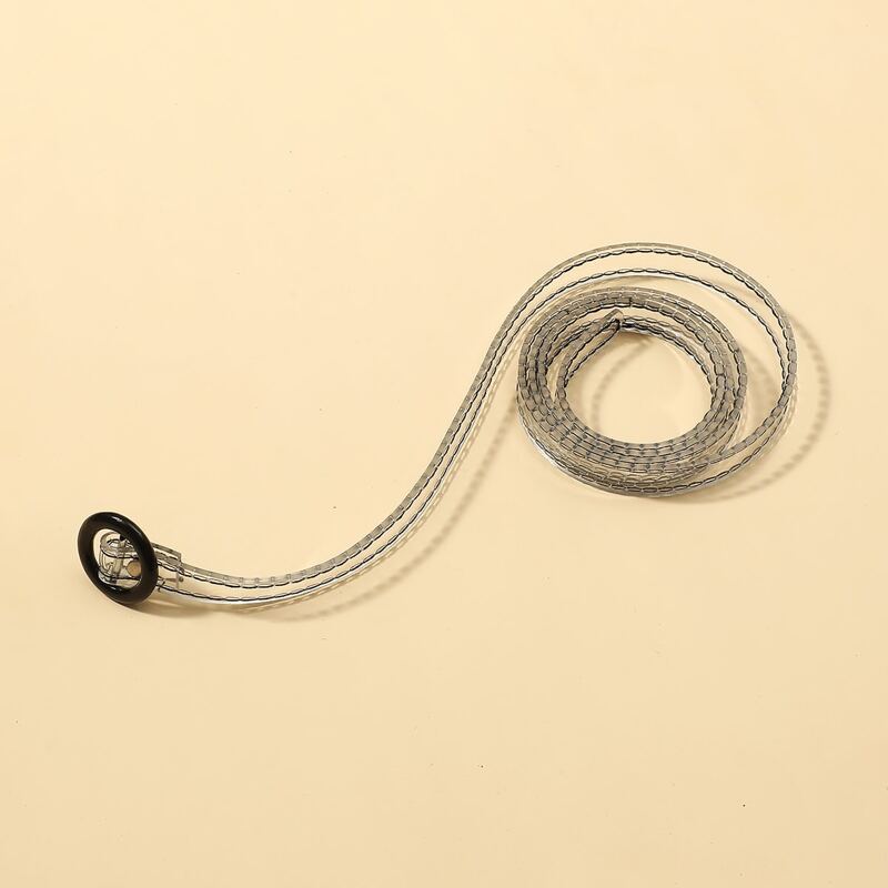 

Round Buckle Transparent Belt, Clear