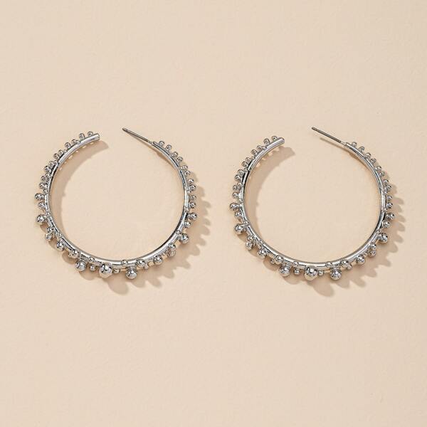 

Simple Cuff Hoop Earrings, Silver