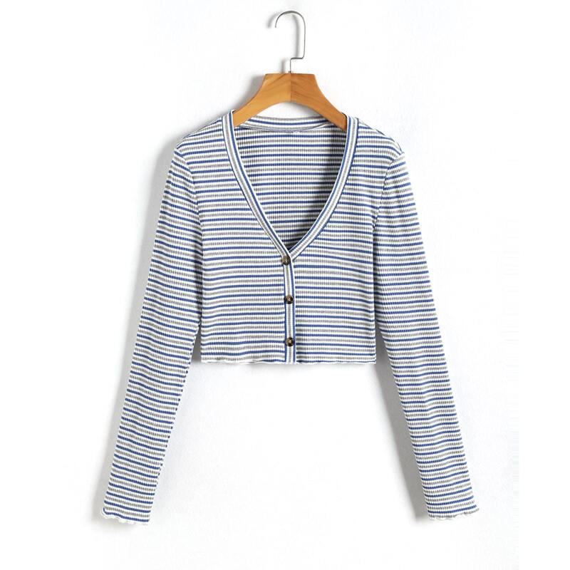 

Button Up Striped Tee, Multicolor