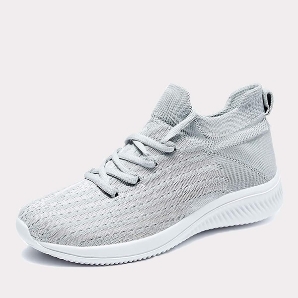 

Men Lace-up Decor Wide Fit Sneakers, Grey
