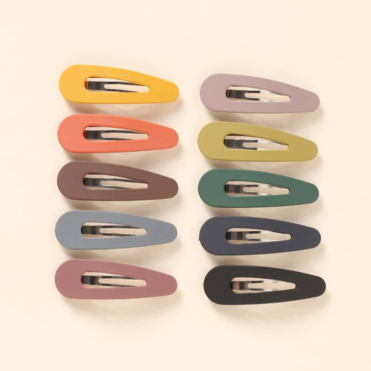 

10pcs Solid Hair Clip, Multicolor