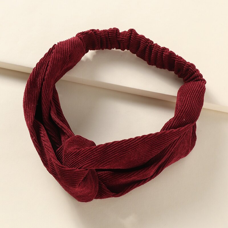 

Corduroy Twist Headband, Burgundy