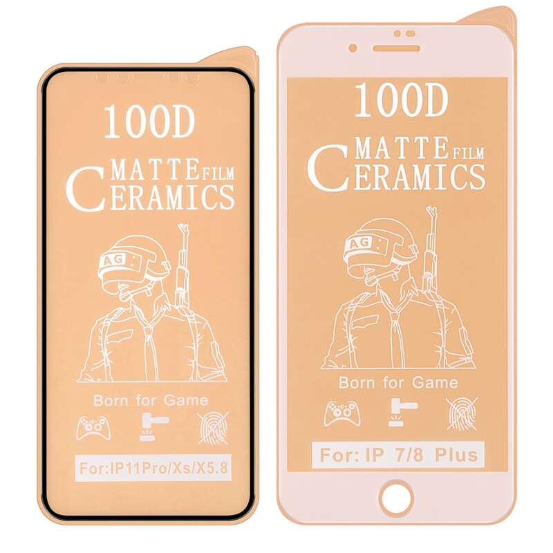

1pc iPhone Frosted Tempered Film, White