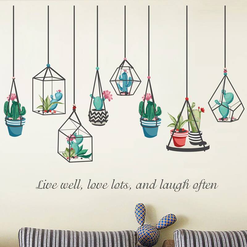 

Cactus Print Wall Sticker, Multicolor