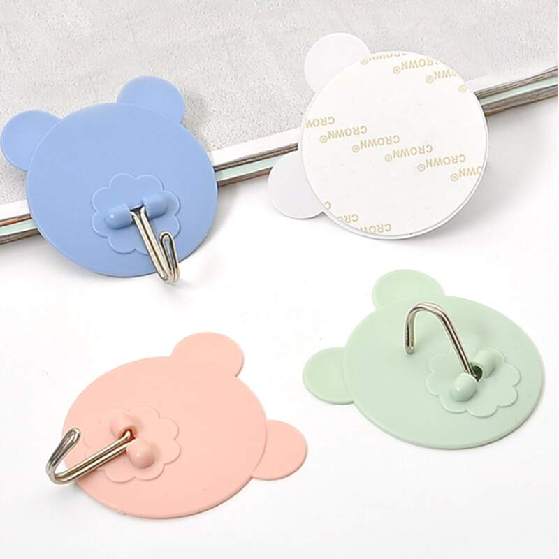 

4pcs Bear Design Wall Hook, Multicolor