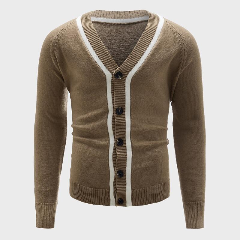 

Guys Button Front Raglan Sleeve Cardigan, Khaki