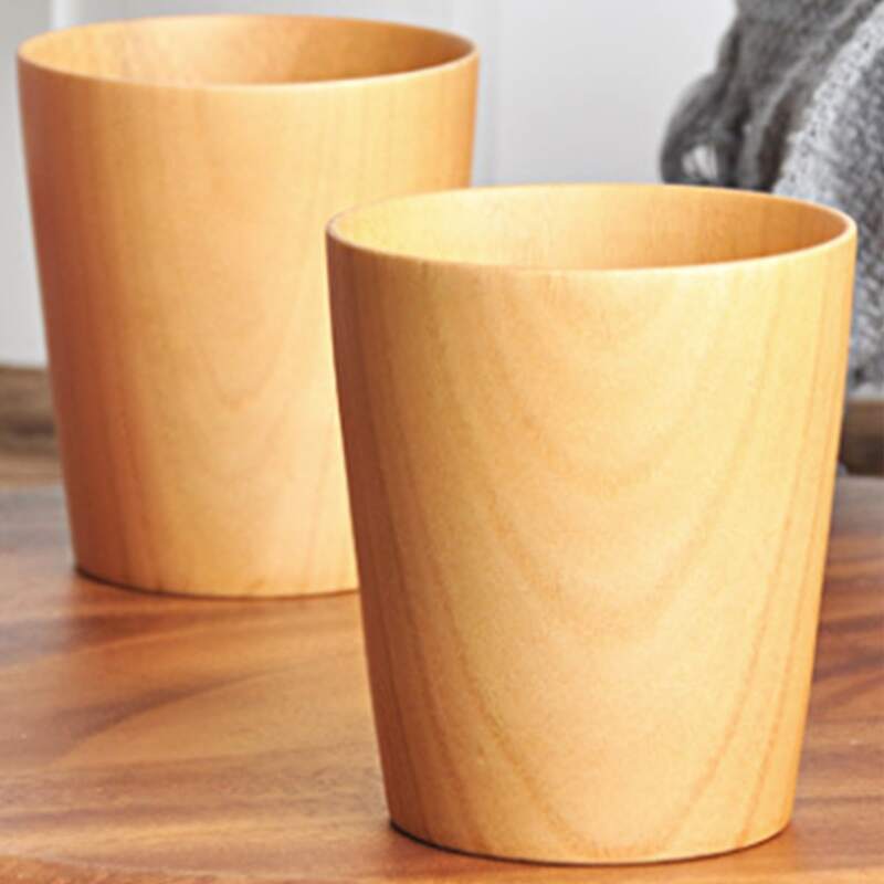 

1pc Minimalist Wooden Cup, Khaki