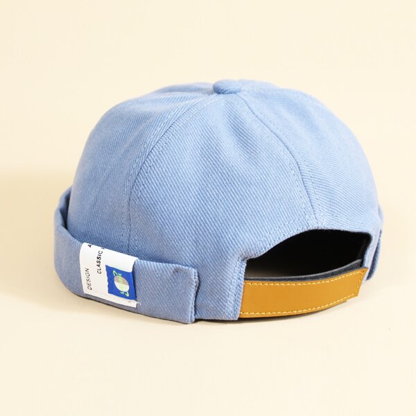 

Men Patch Decor Hat, Blue