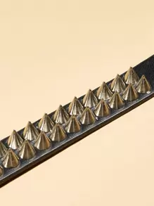 1pc Fashionable Punk Style Metal Rivet PU Bracelet, Personalized Street Hip-Hop Men's Jewelry, Party Gift