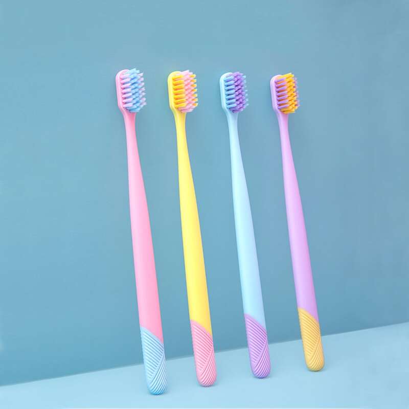 

4pcs Color Block Toothbrush Set, Multicolor