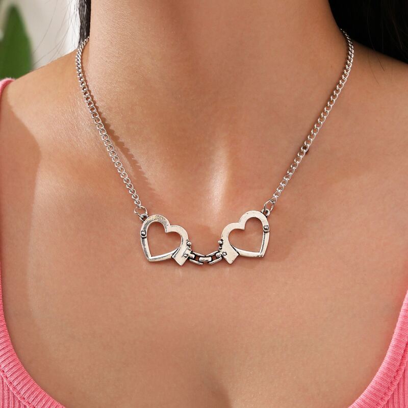 

Heart Pendant Necklace, Silver
