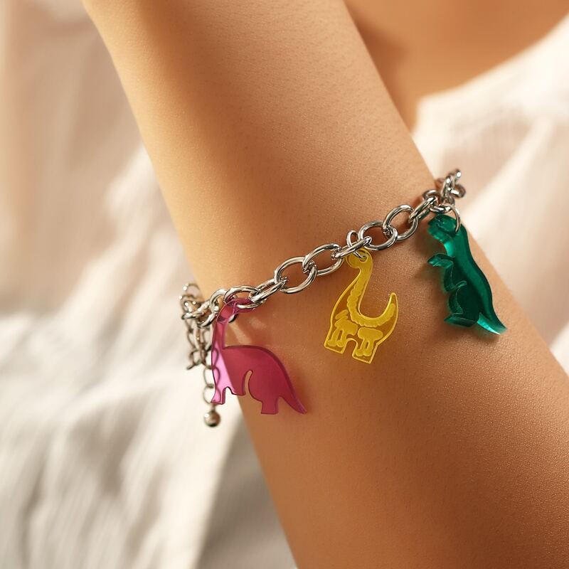 

Dinosaur Decor Bracelet, Multicolor