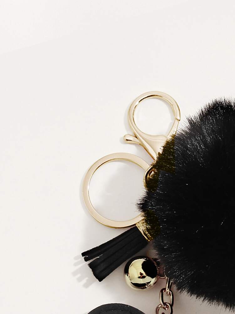 Party 1pc Women Rhinestone-Studded Korean Solid Color Heart-Shaped Keychain With Love, Ball, Perfect For Valentine's Day, Mother's Day, Wedding Favors Car Accessories Bag Charm School Cute Goth Y2k