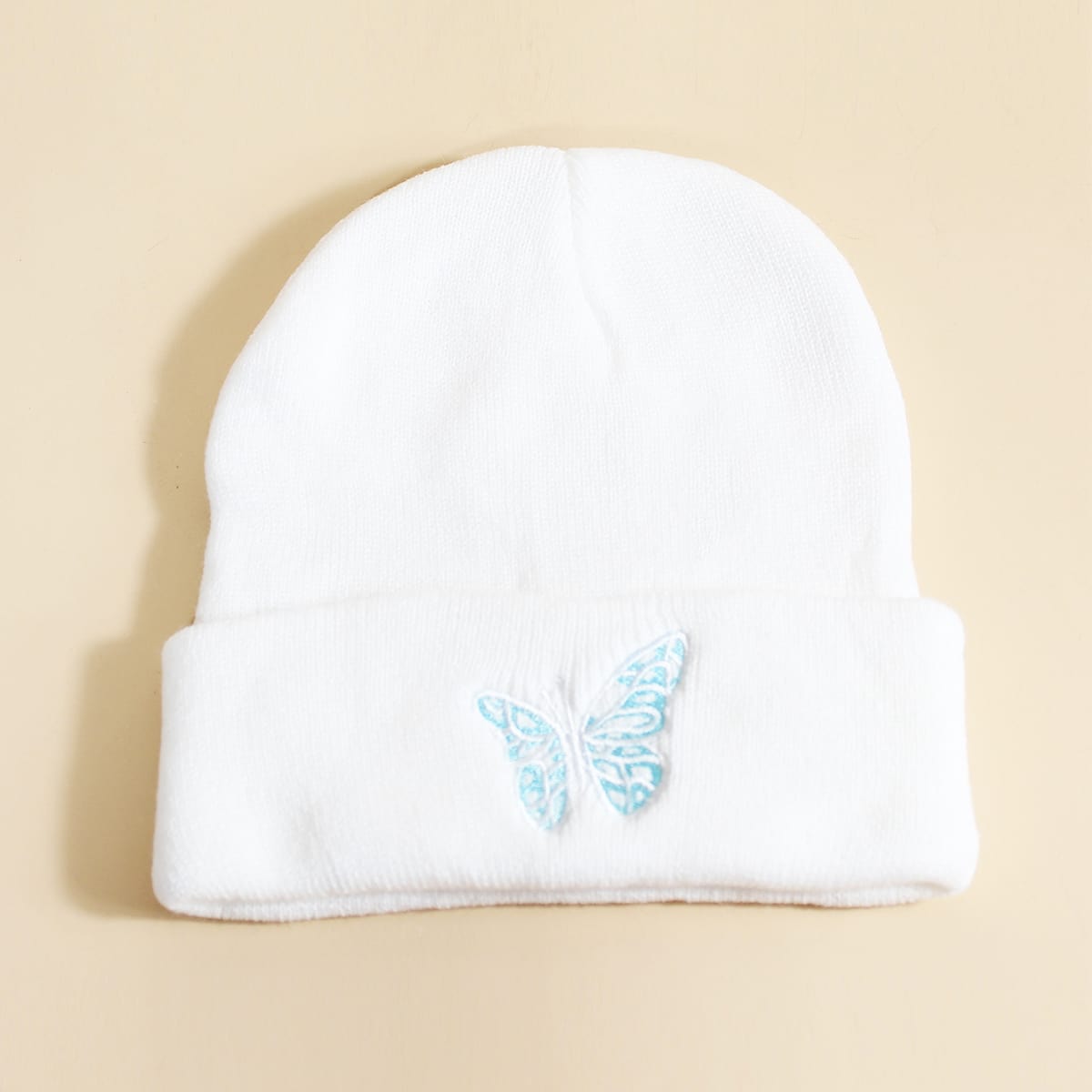 Image of Butterfly Embroidered Beanie