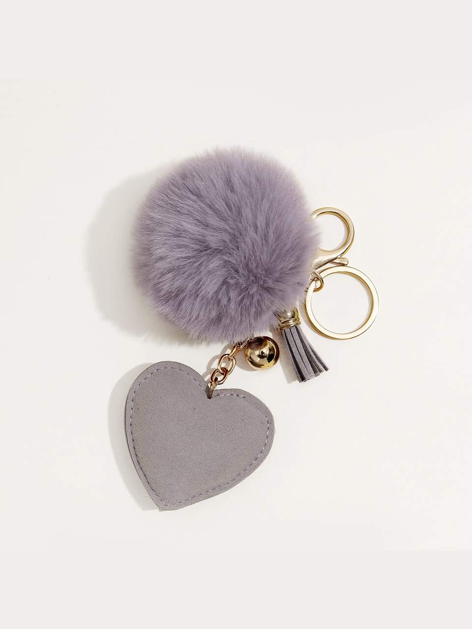 Rhinestone Korean Fleece Heart Pom-Pom Keychains For Women, LOVE Design. Perfect Small Gifts For Valentine's Day, Mother's Day & Wedding Banquets