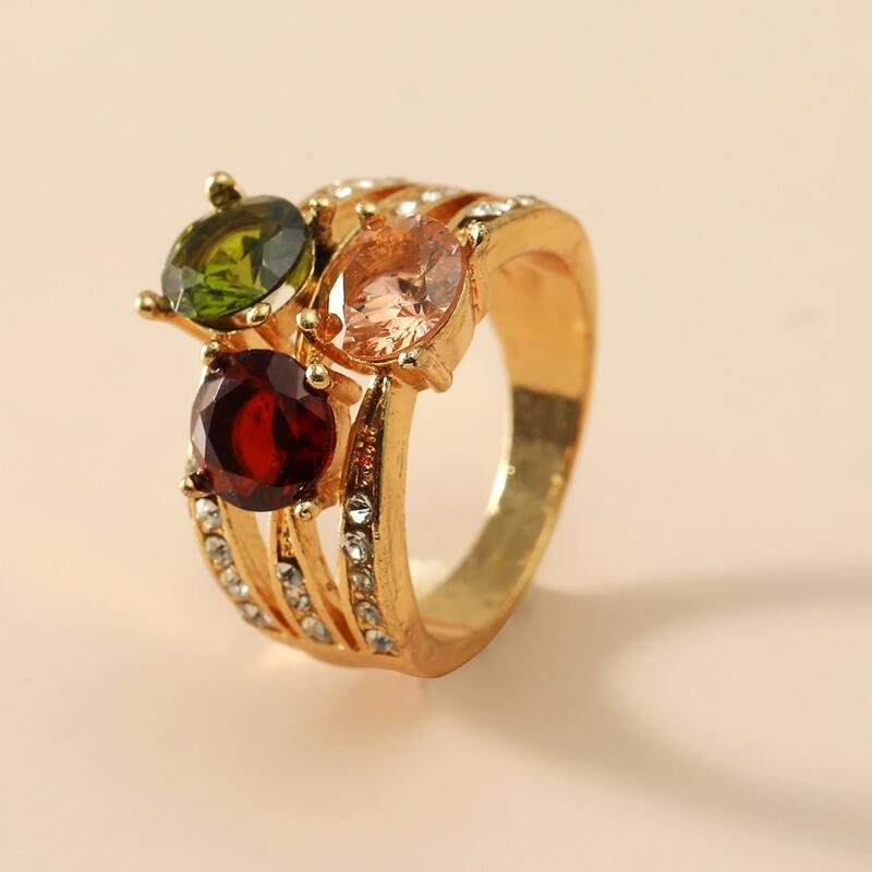 

Rhinestone Decor Ring, Multicolor
