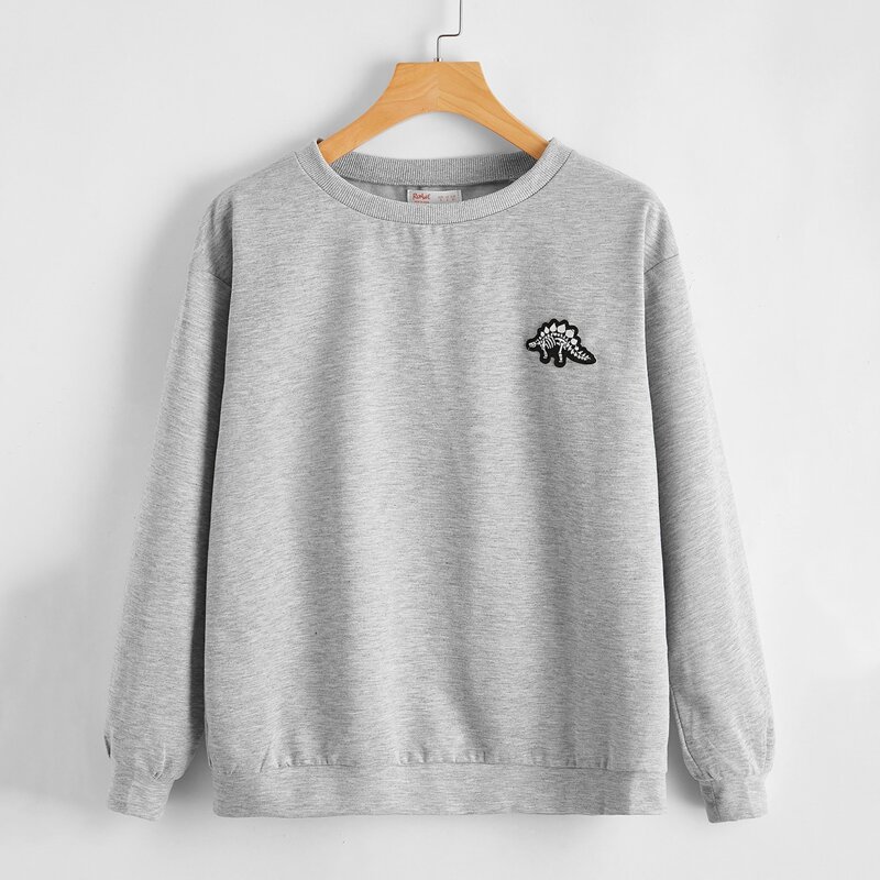 

Dinosaur Graphic Sweatshirt, Light grey