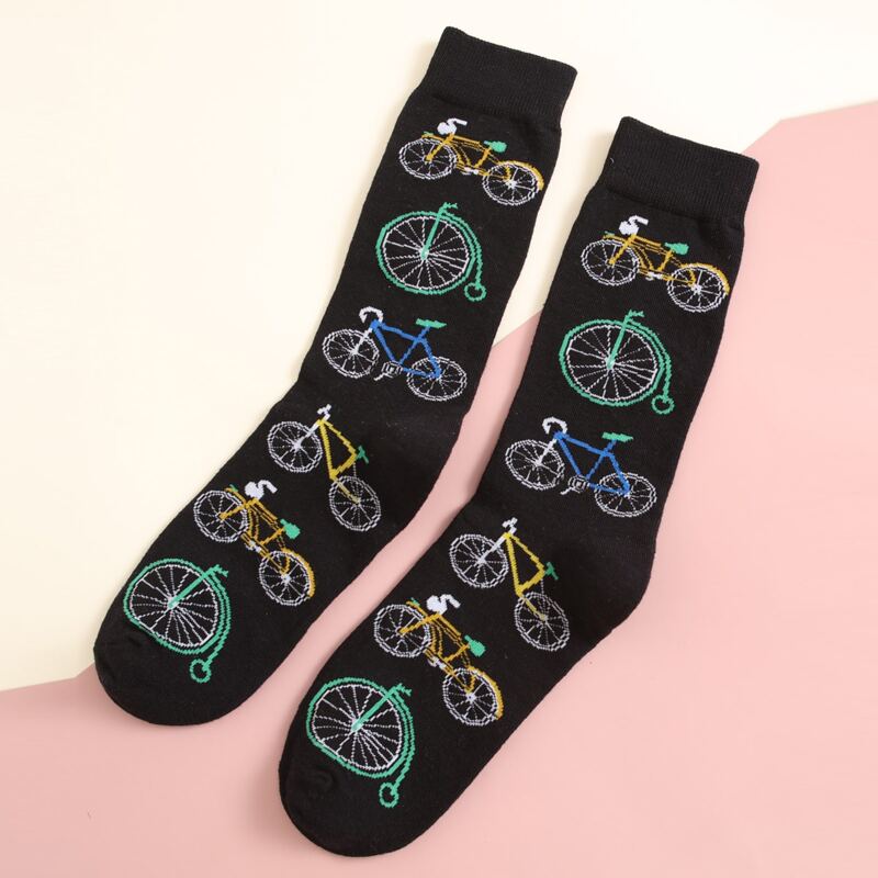

Bike Pattern Socks, Multicolor