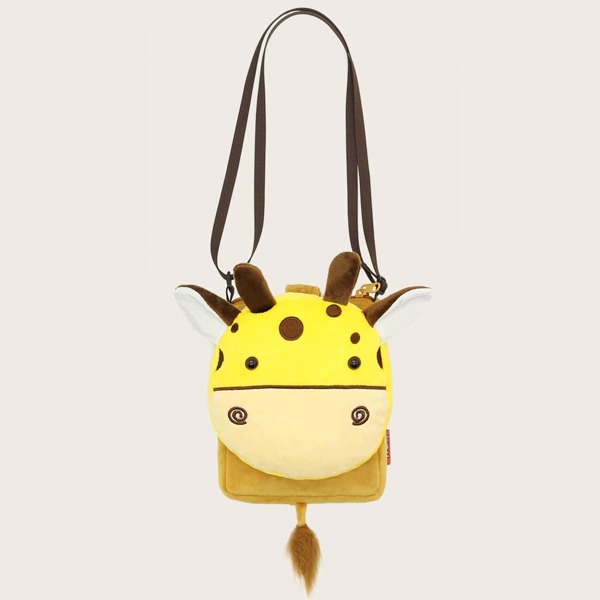 

Kids Cartoon Giraffe Design Crossbody Bag, Yellow