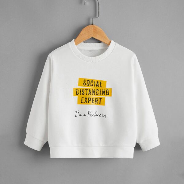 

Toddler Boys Slogan Graphic Sweatshirt, White