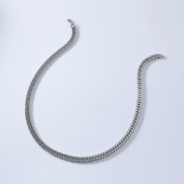 

Men Simple Chain Necklace, Silver