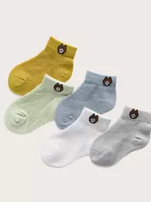 5 pares calcetines de Niños con patrón de oso - Multicolor - Ver 3