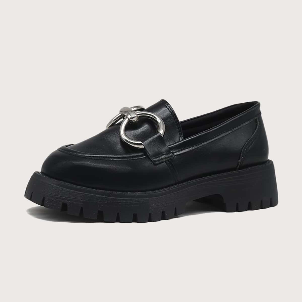 

Ring Flatform Slip On Flats, Black
