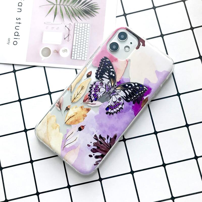 

Butterfly & Floral iPhone Case, Multicolor